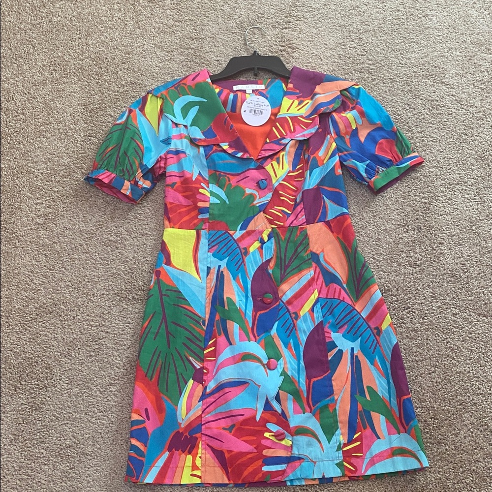 NWT Karlie Multicolor Birds of a Feather Dress Size Small